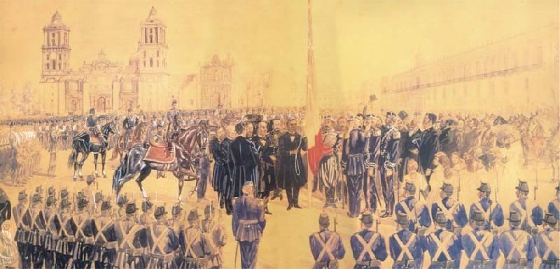 unknow artist The restauracion of the chinacos, with republican coat and liberal uniform